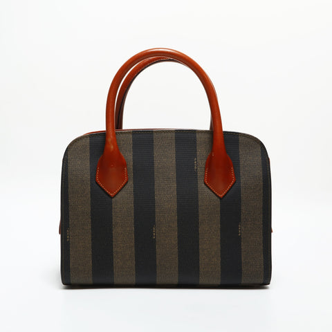 FENDI Pecan Boston PVC 2way Handbag Brown WS23298