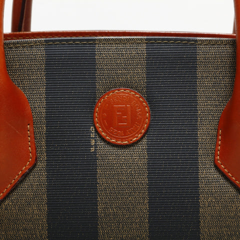 FENDI Pecan Boston PVC 2way Handbag Brown WS23298