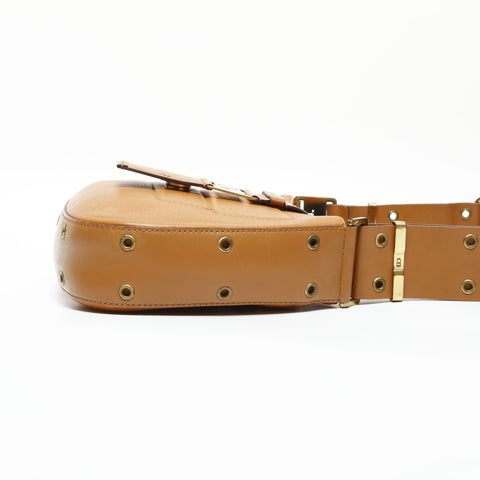 Christian Dior Street Chic Leather Shoulder Bag Brown WS23299