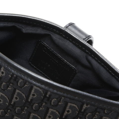 Christian Dior Trotter Canvas Phone Case Shoulder Bag black WS23300
