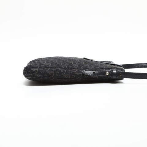 Christian Dior Trotter Canvas Phone Case Shoulder Bag black WS23300