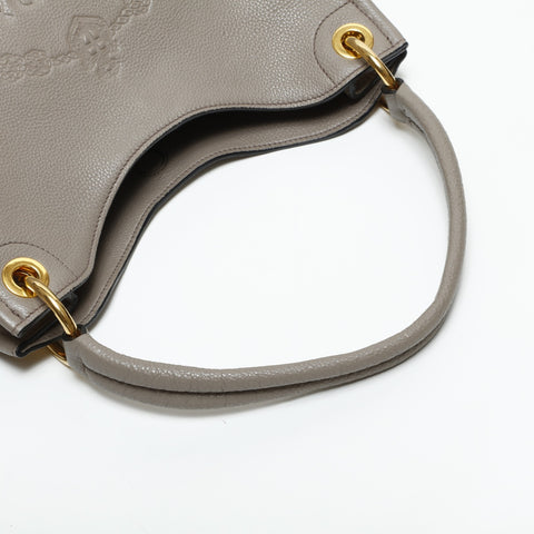 PRADA Logo embossed leather one belt Shoulder Bag gray WS23301