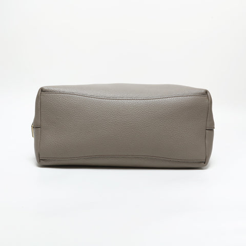 PRADA Logo embossed leather one belt Shoulder Bag gray WS23301