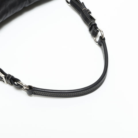 PRADA leather Shoulder Bag black WS23302