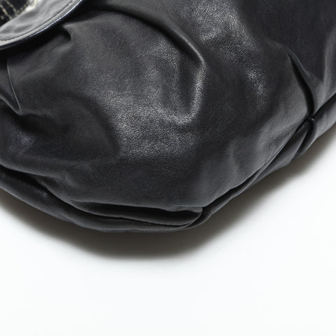 PRADA leather Shoulder Bag black WS23302