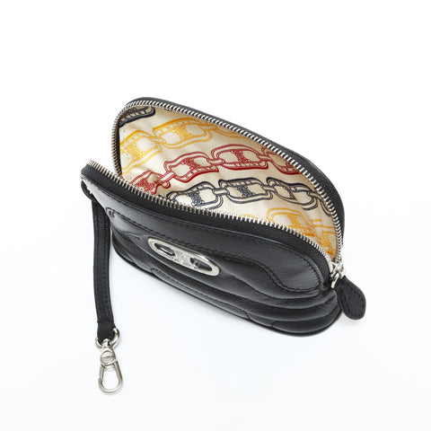 CELINE Leather Triomphe Pouch leather black WS23304