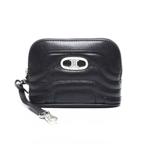 CELINE Leather Triomphe Pouch leather black WS23304
