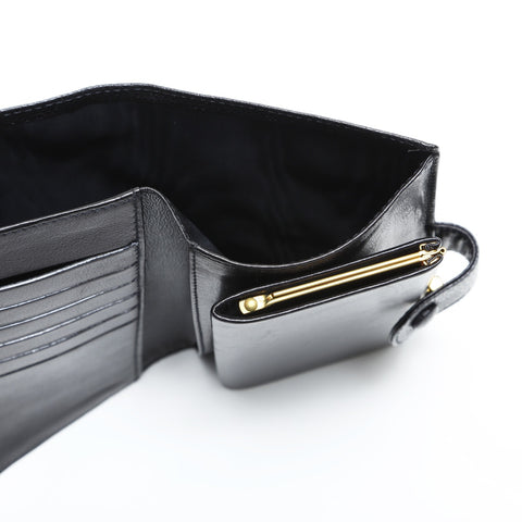 CHANEL No. 2 Caviar Skin 1991-1994 COCO Mark Purse black WS23306