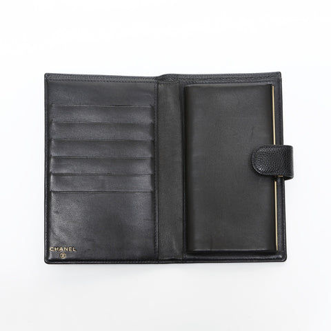 CHANEL No.8 2003-2004 COCO Mark Purse leather black WS23307