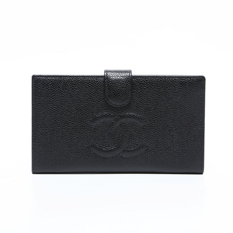 CHANEL No.8 2003-2004 COCO Mark Purse leather black WS23307