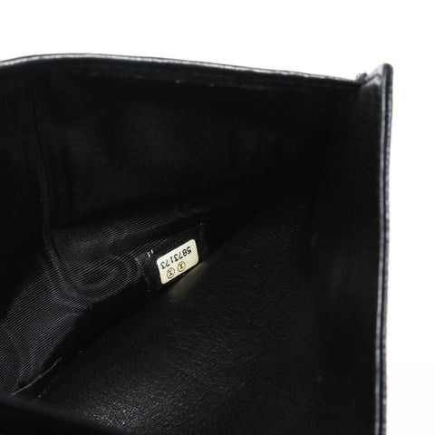 CHANEL No. 5 Caviar Skin 1997-1999 COCO Mark Tri-fold wallet black WS23308