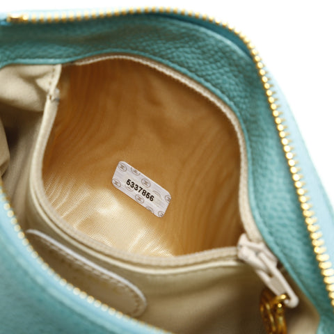 CHANEL No. 5 1997-1999 COCO Mark Caviar Skin Pouch green WS23311