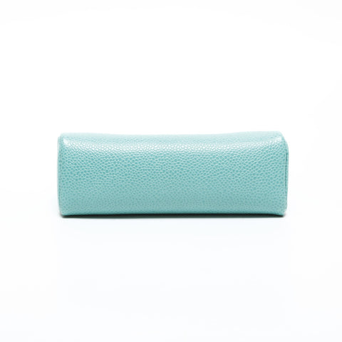 CHANEL No. 5 1997-1999 COCO Mark Caviar Skin Pouch green WS23311