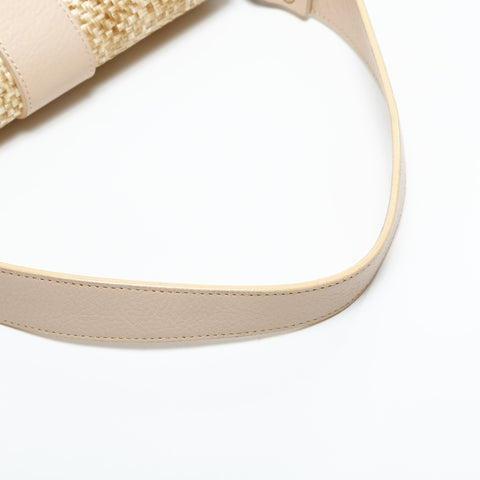Chloe Raffia straw basket bag one belt Shoulder Bag beige WS23312