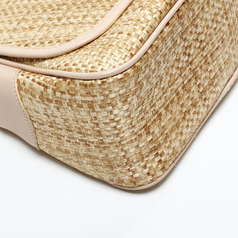 Chloe Raffia straw basket bag one belt Shoulder Bag beige WS23312