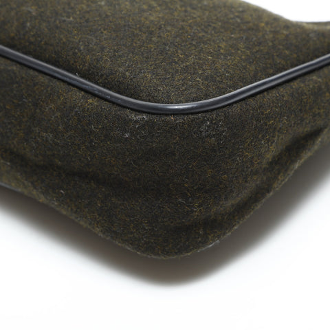 PRADA Wool Sport Line Hobo Bag Handbag green WS23313