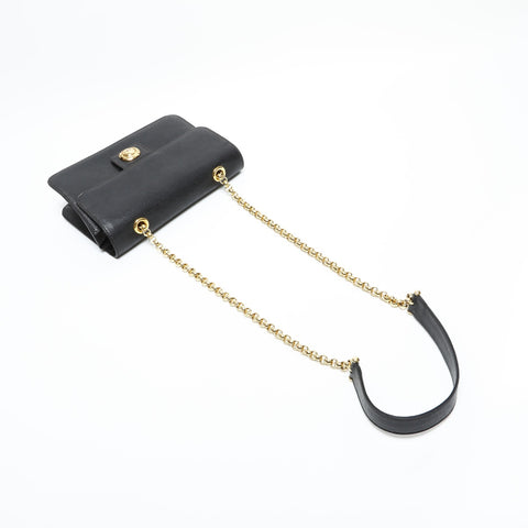 Chloe Leather Chain Shoulder Bag black WS23314