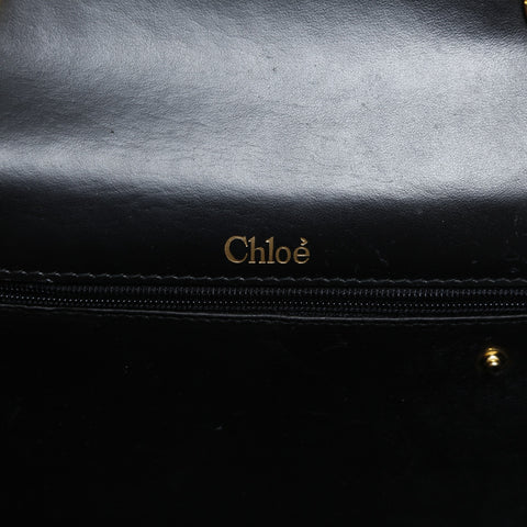 Chloe Leather Chain Shoulder Bag black WS23314