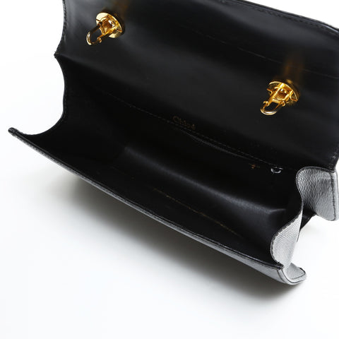 Chloe Leather Chain Shoulder Bag black WS23314