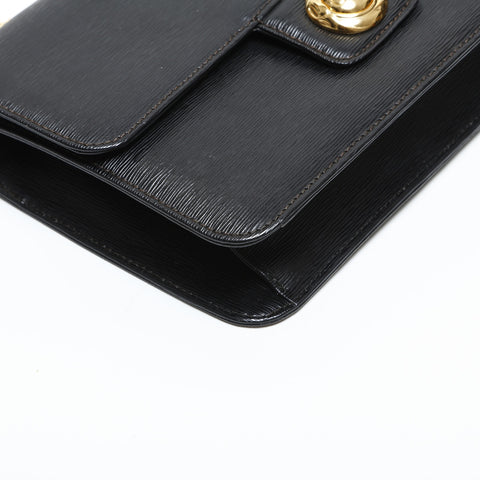 Chloe Leather Chain Shoulder Bag black WS23314