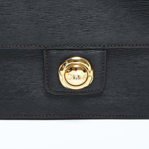 Chloe Leather Chain Shoulder Bag black WS23314