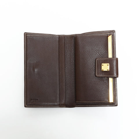 LOEWE Suede Anagram Bifold Wallet beige WS23315