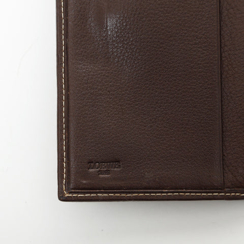 LOEWE Suede Anagram Bifold Wallet beige WS23315