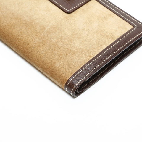 LOEWE Suede Anagram Bifold Wallet beige WS23315