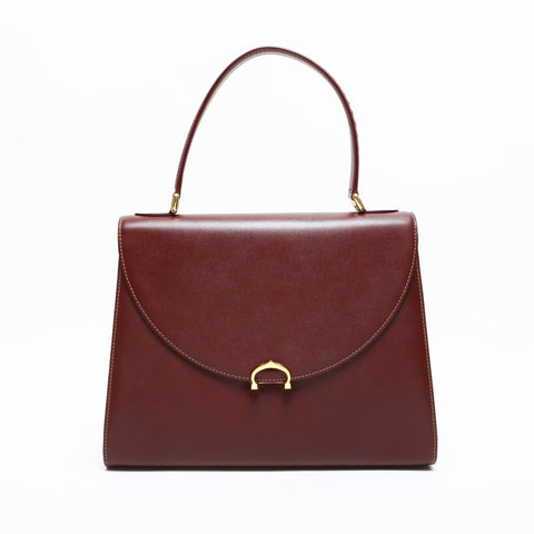CARTIER Leather Must Line Handbag Red WS23316