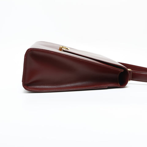 CARTIER Leather Must Line Handbag Red WS23316