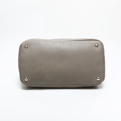 PRADA Leather 2way Handbag beige WS23317