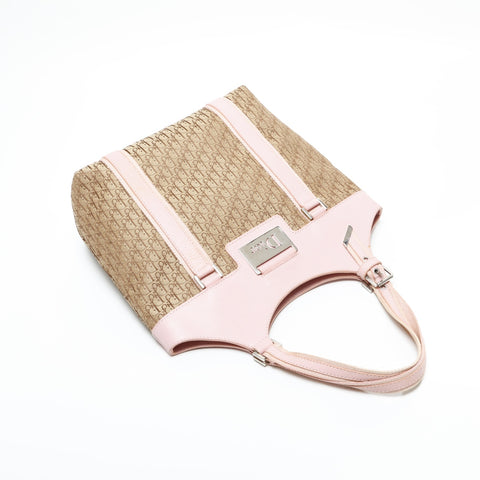 Christian Dior Trotter Street Chic Canvas Pink Handbag beige WS23318