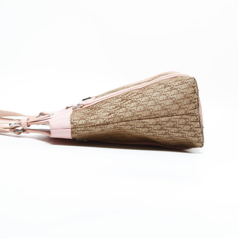 Christian Dior Trotter Street Chic Canvas Pink Handbag beige WS23318