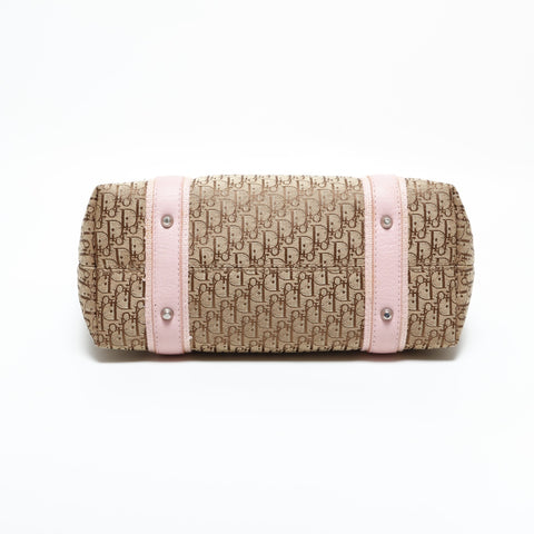 Christian Dior Trotter Street Chic Canvas Pink Handbag beige WS23318