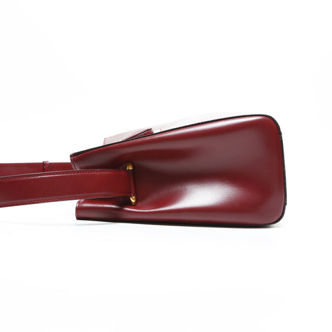 CARTIER Must Do Leather Shoulder Bag Red WS23319