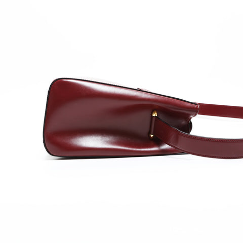 CARTIER Must Do Leather Shoulder Bag Red WS23319