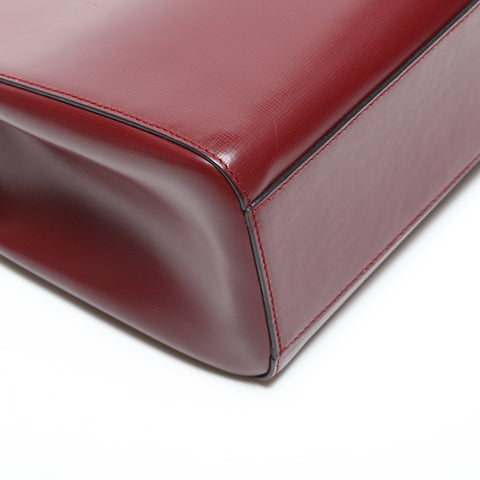 CARTIER Must Do Leather Shoulder Bag Red WS23319