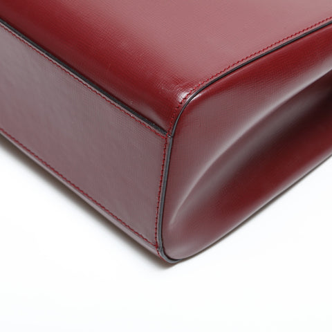 CARTIER Must Do Leather Shoulder Bag Red WS23319