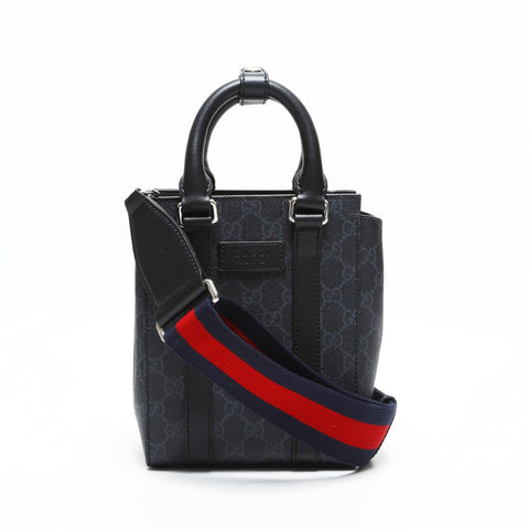 GUCCI GG Supreme Mini Tote 2way Shoulder Bag black WS23320