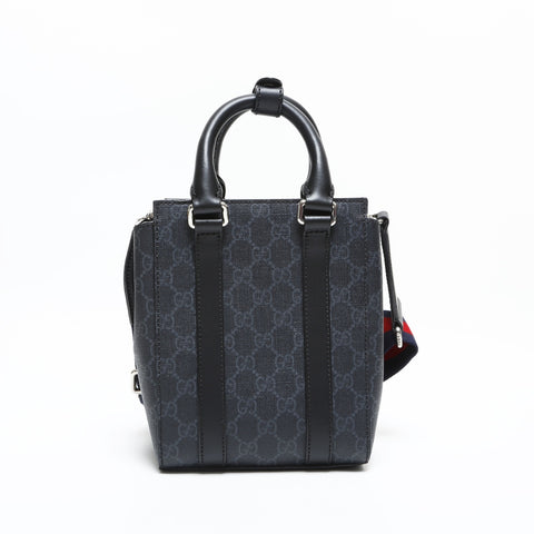 GUCCI GG Supreme Mini Tote 2way Shoulder Bag black WS23320