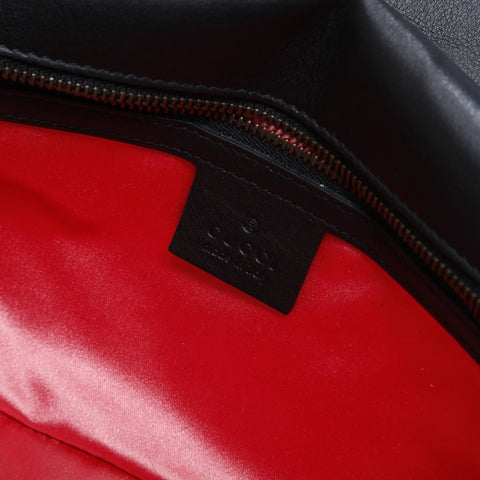 GUCCI Velour GG Marmont with Rhinestones Shoulder Bag black WS23323