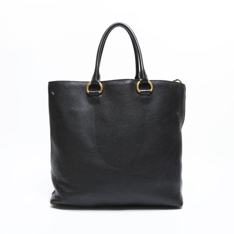 PRADA Leather 2way Handbag black WS23325