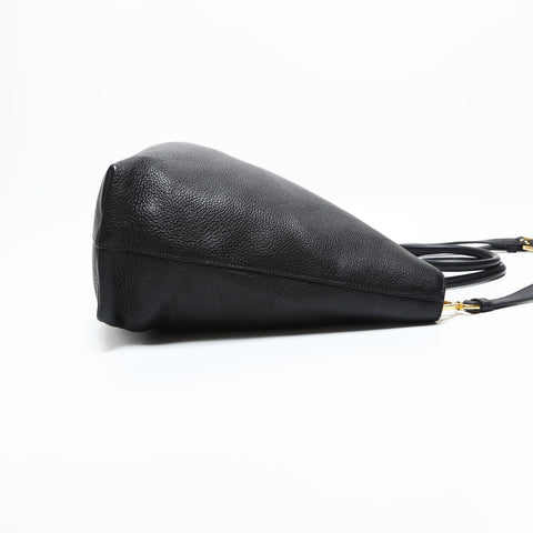 PRADA Leather 2way Handbag black WS23325