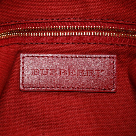 BURBERRY PVC Nova Check Red Shoulder Bag beige WS23326