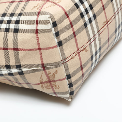 BURBERRY PVC Nova Check Red Shoulder Bag beige WS23326