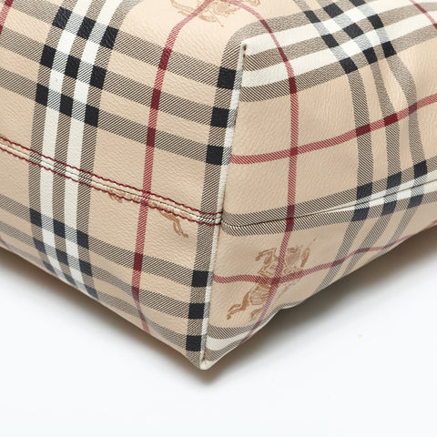 BURBERRY PVC Nova Check Red Shoulder Bag beige WS23326