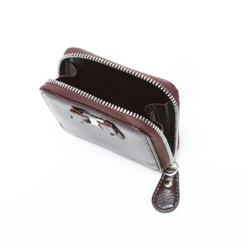 Salvatore Ferragamo Vara Ribbon Leather Coin case Brown WS23327