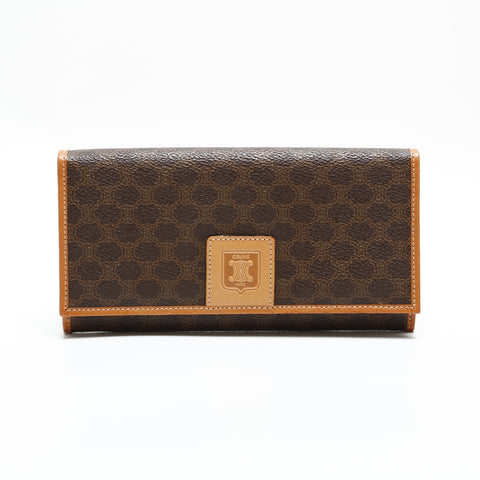 CELINE Macadam PVC Purse Brown WS23330