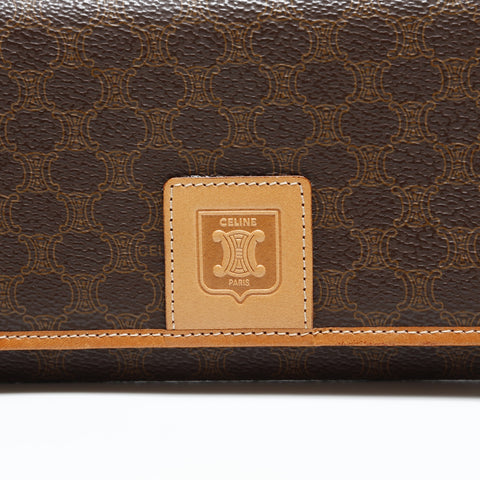 CELINE Macadam PVC Purse Brown WS23330