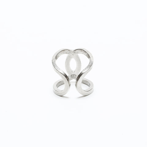 CHANEL B18V 2018 COCO Mark #12 Ring Silver WS23331
